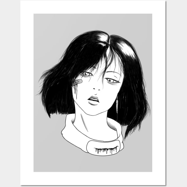 Bloodly Girl - Japanese Horror Wall Art by Jellyfsh-ots